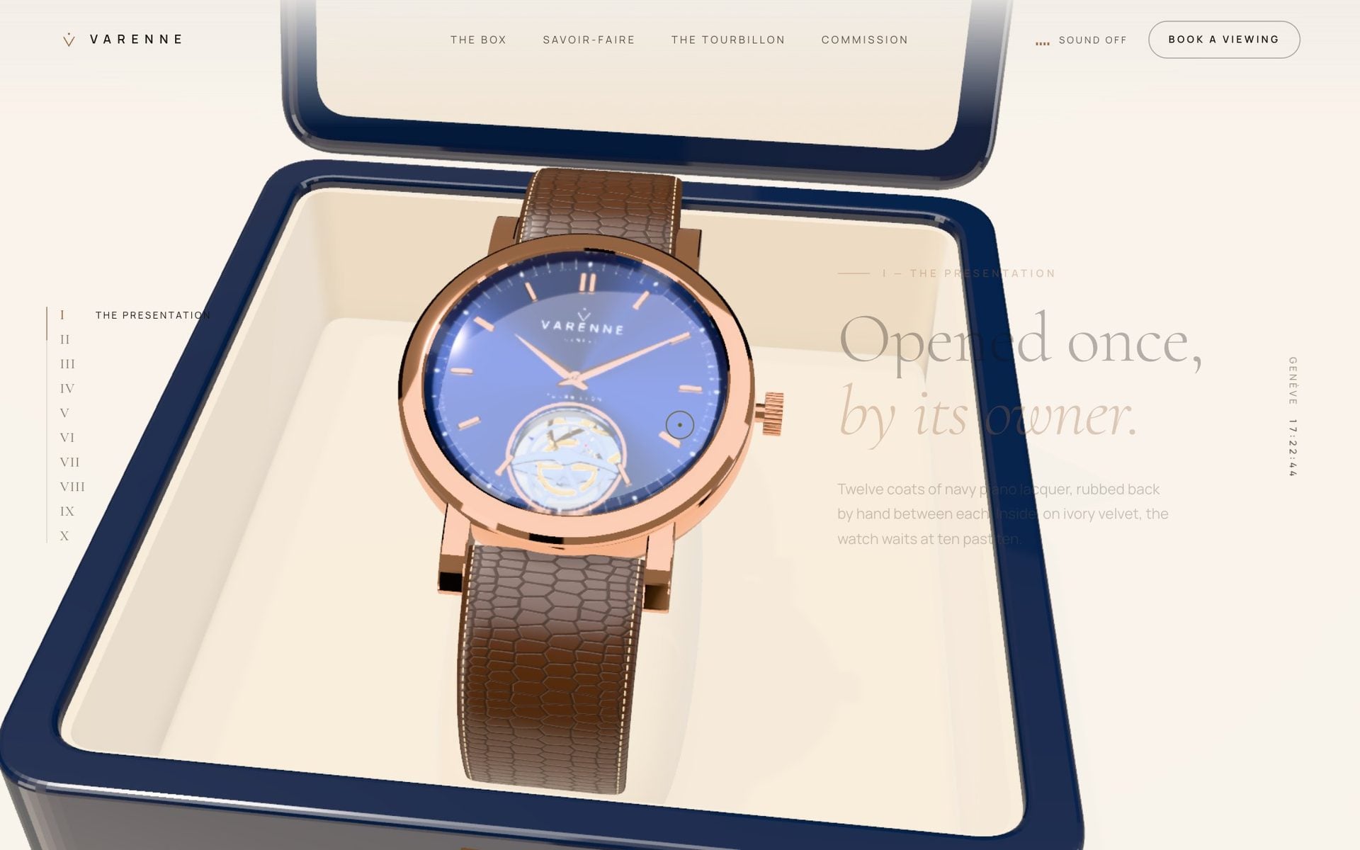 VARENNE: A tourbillon, unboxed by the scroll